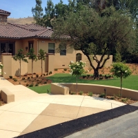 Installing Artificial Grass Ojai, California Paver Patio, Front Yard Design